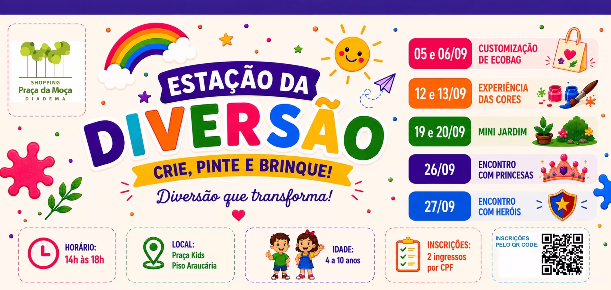 Banner no Shopping Praça da Moça