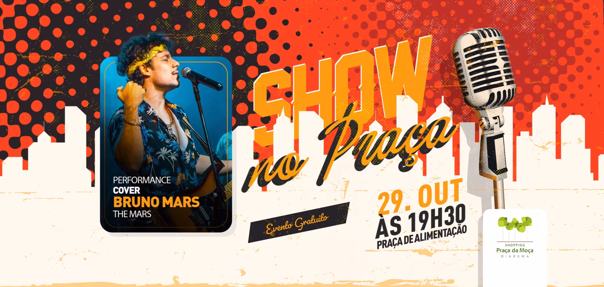 Banner no Shopping Praça da Moça