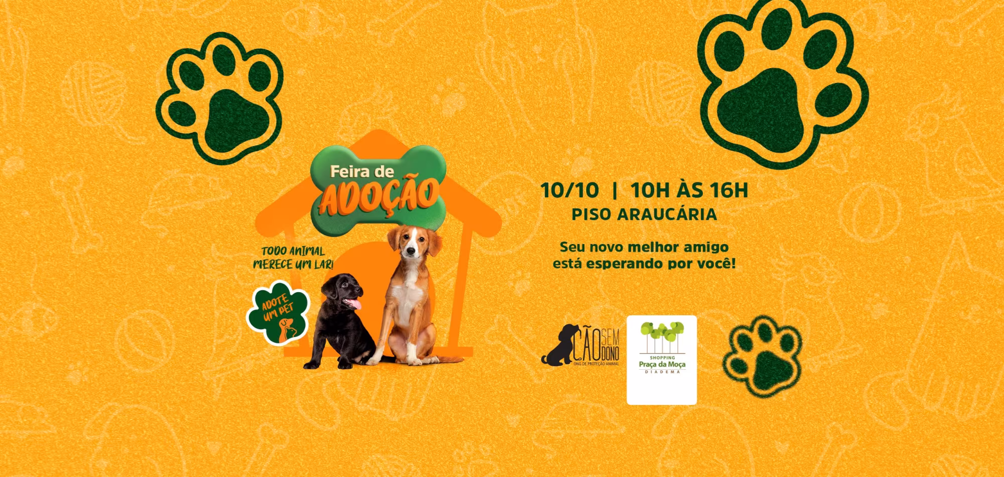 Banner no Shopping Praça da Moça