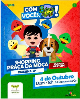 Bento e Totó chegam no Shopping Praça da Moça